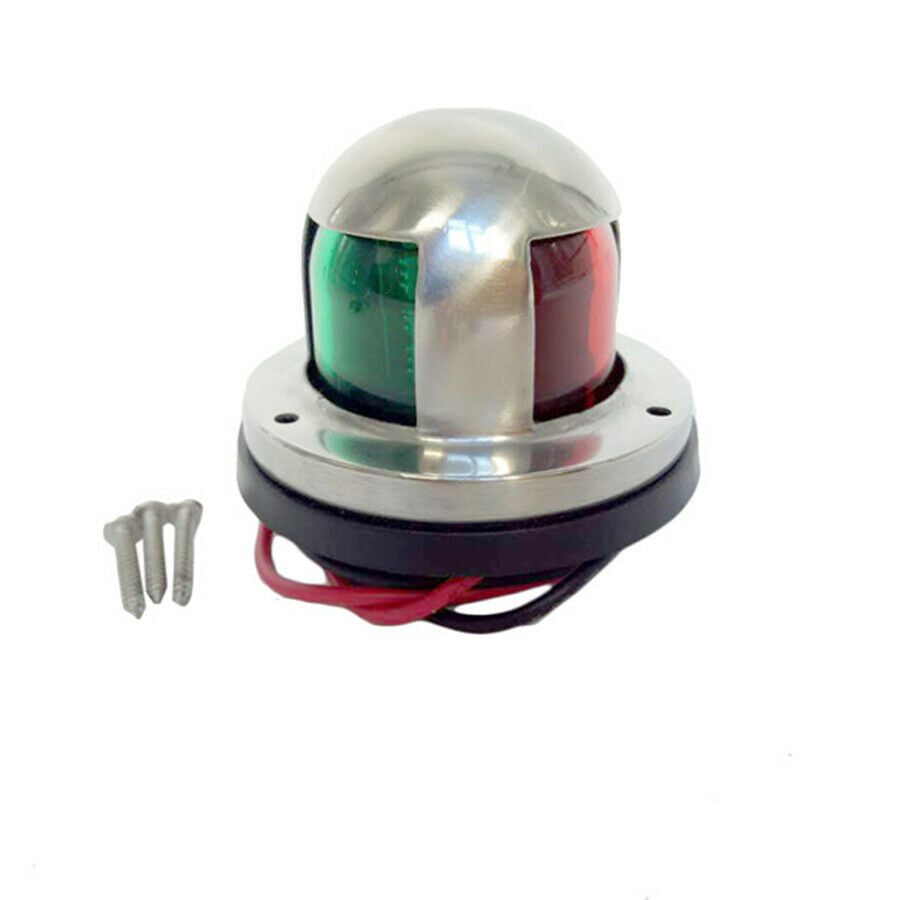 Boat Marine LED Transom Navigation Stern Anchor Light Red + Green Warning Lamp