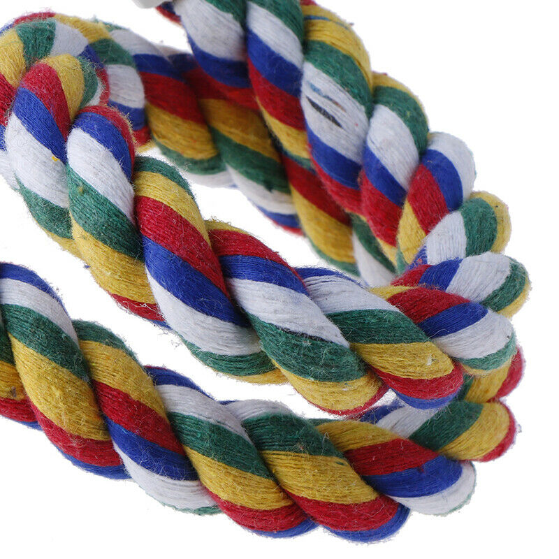 50cm/19.7in Bird Perch Spiral Cotton Rope Chewing Parrot Climbing Standin.l8