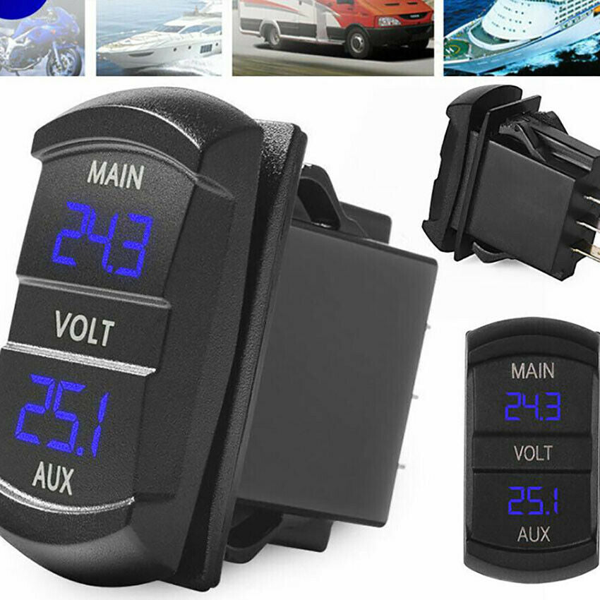 12V Digital LED Display Voltmeter Voltage Gauge Panel Meter For Car Motorcycle