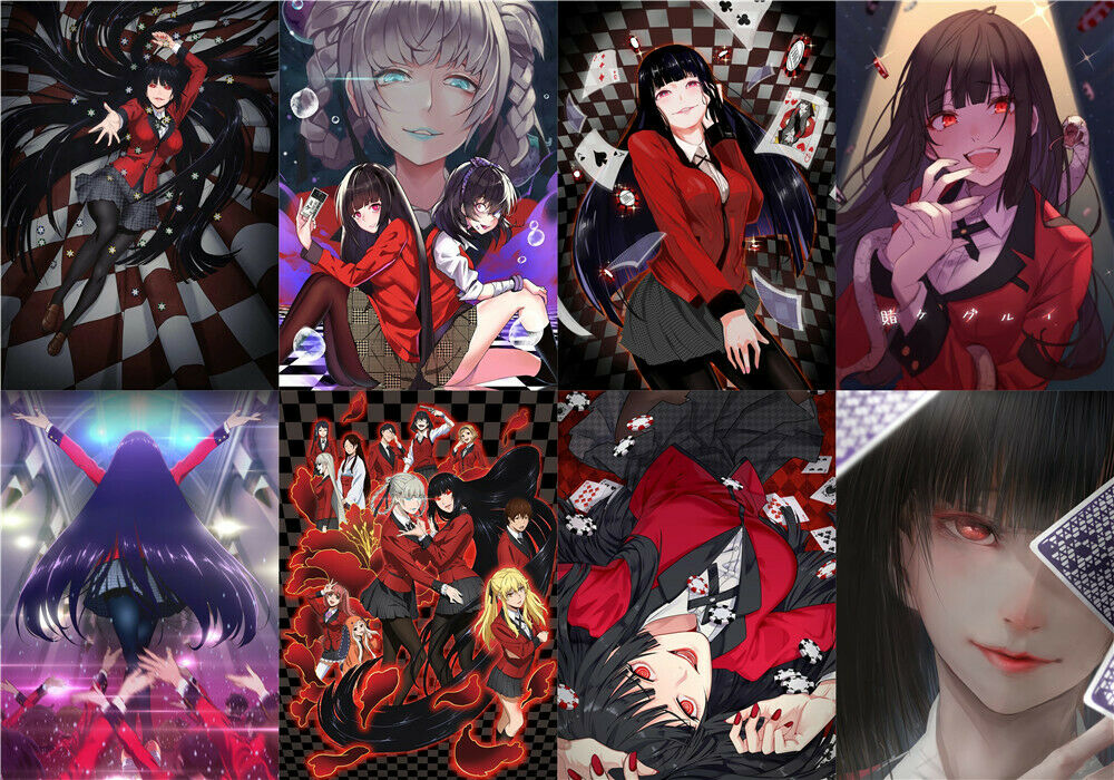 Kakegurui   Jabami Yumeko Polypropylene 8 Piece Wall A3-poster