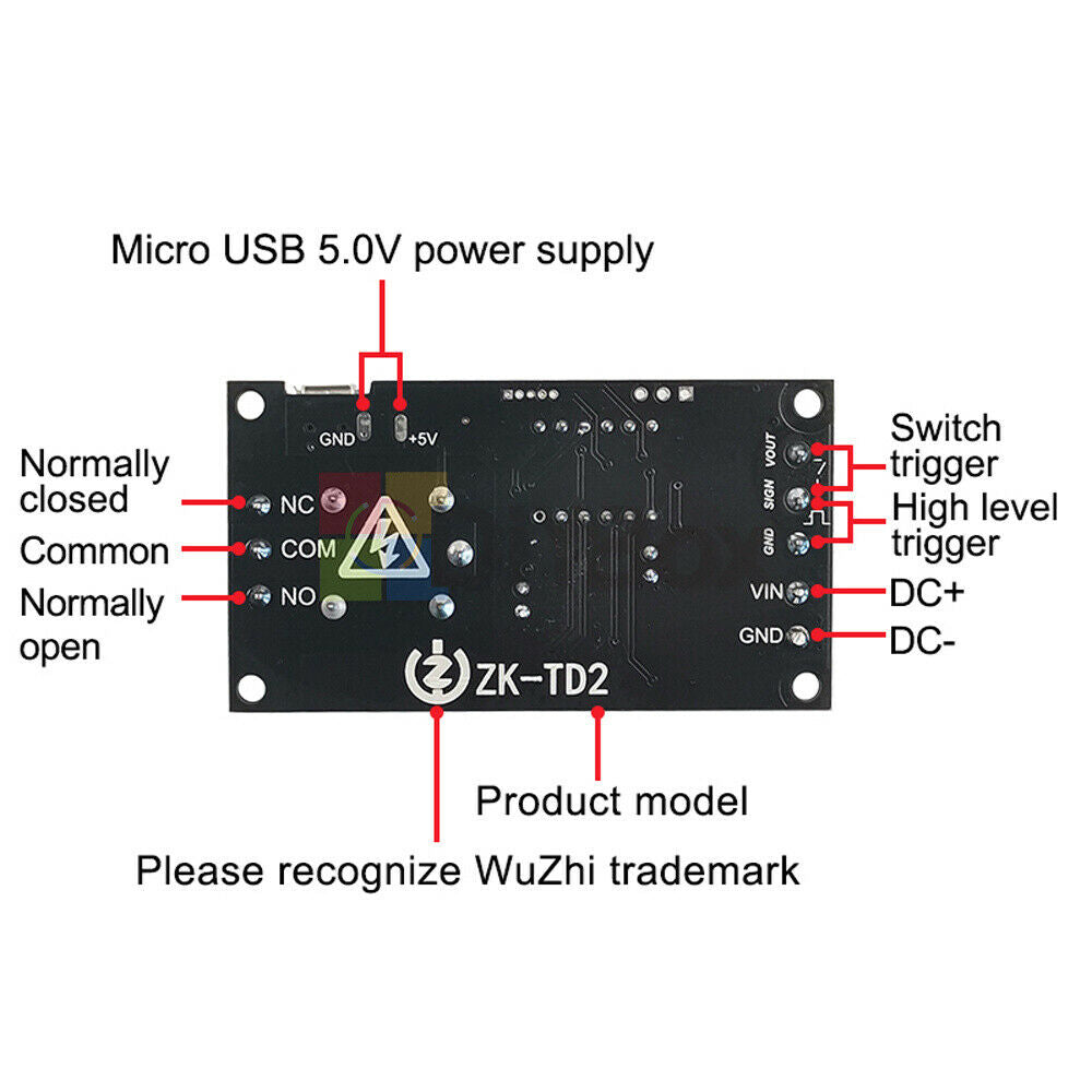 Digital LED Cycle Timer Delay Relay Switch  Time Relay Module DC 5V/12V/24V