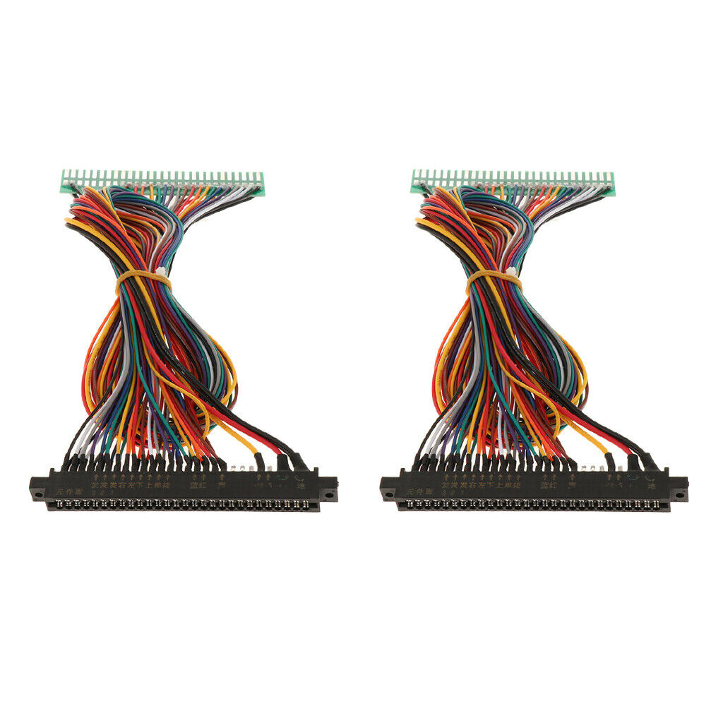 2pcs 28p jamma harness extension connector wires for arcade game