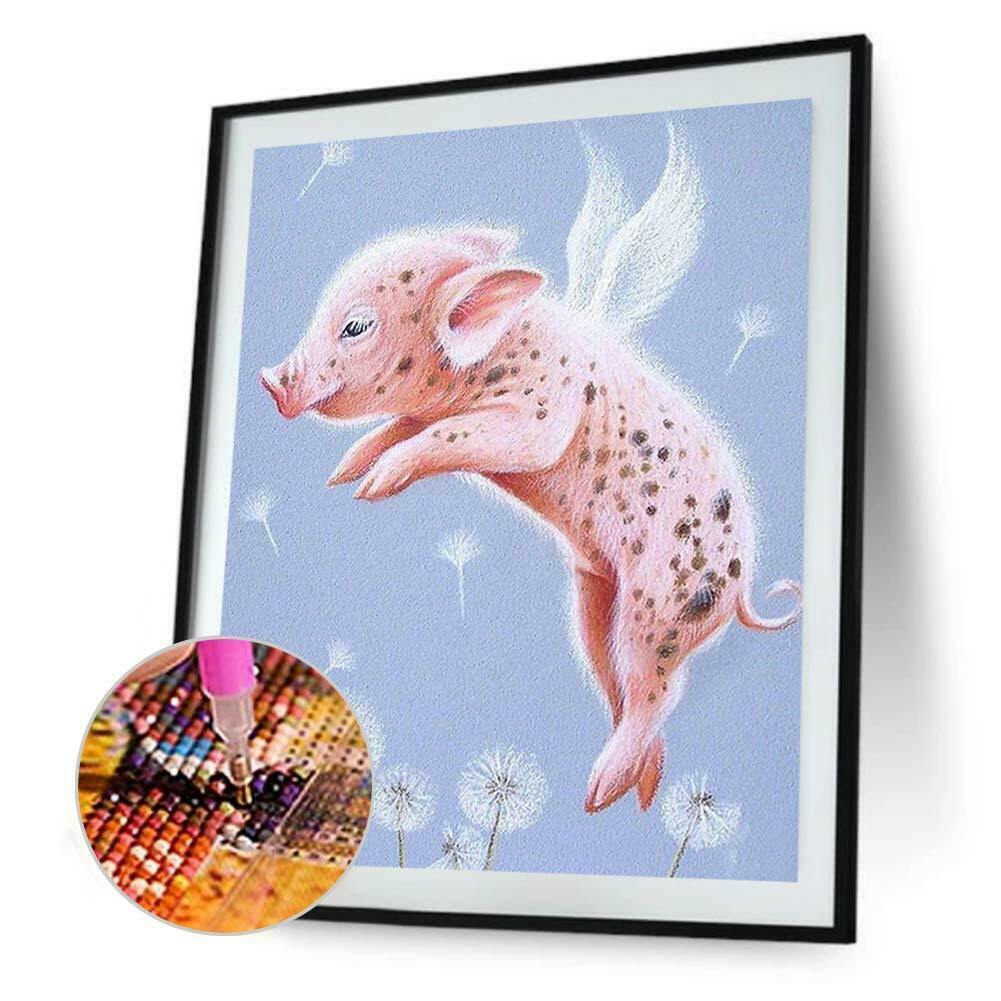 5D DIY Full Drill Diamond Painting Pig Embroidery Mosaic Craft Kits Home Decor