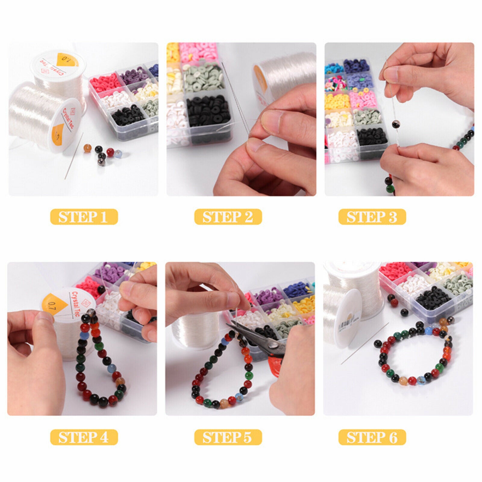 Elastic Stretchy Beading Thread Cord Bracelet String Jewelry 1.5mm 55m