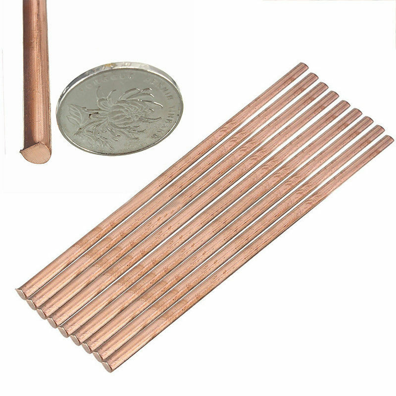 99.9% Pure Copper Cu Metal Rods Cylinder Diameter 5mm, Length 200mm