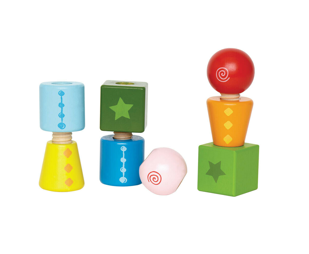 E0416 HAPE Twist & Turnables Wood Blocks [Early Melodies] Toddler Children 2yrs+