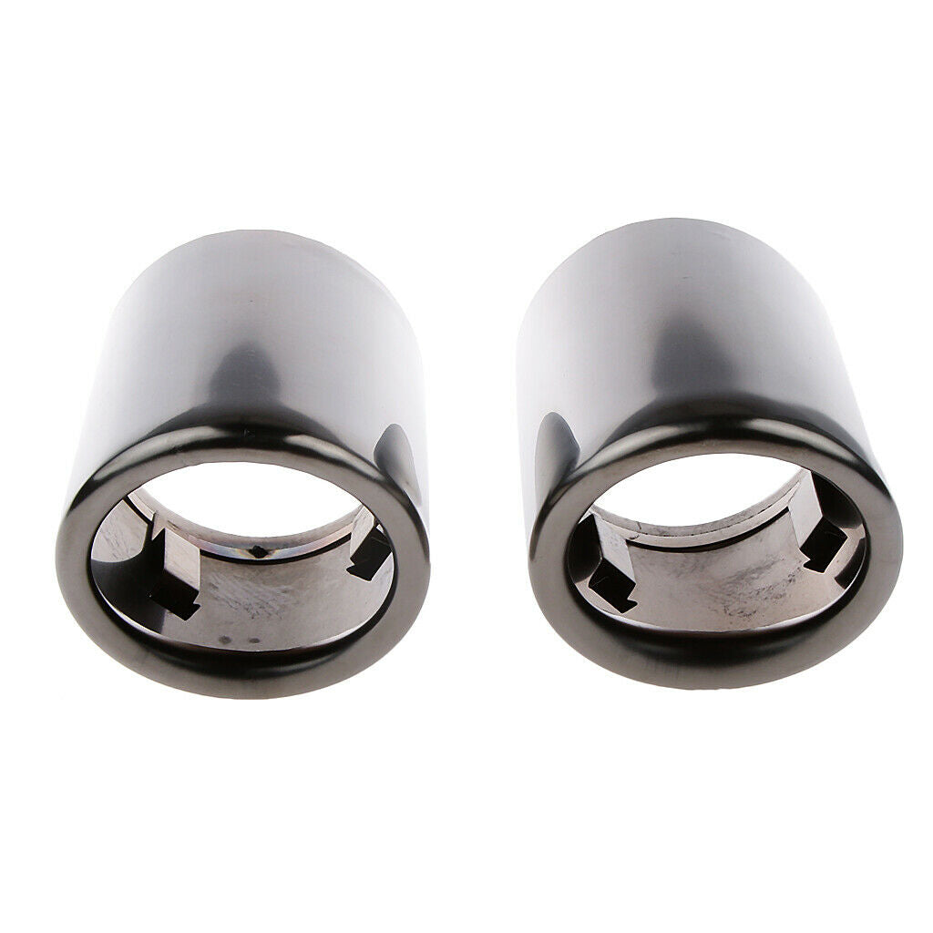 Black Car Slip-On Steel Muffler Exhaust Tips for Audi A4 Q5 Q3 A3 2009-2016