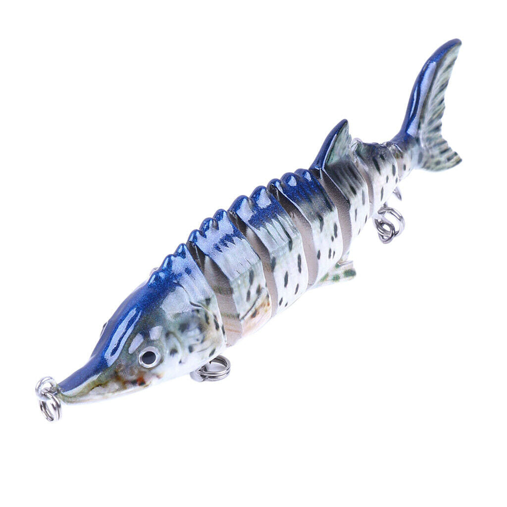 7-Segment Multi-Jointed Artificial Swimbait Hard Topwater Bass Lures 11cm