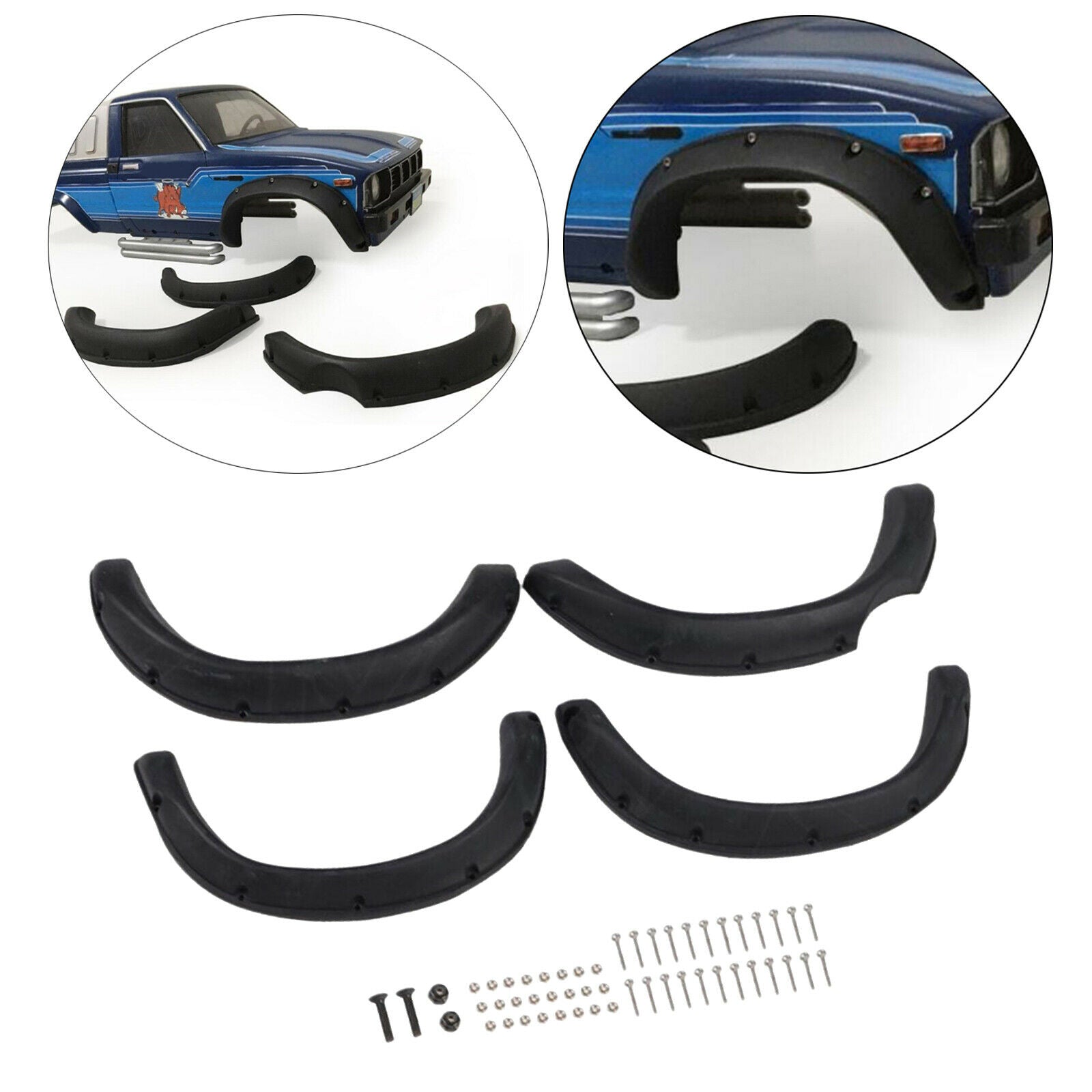 Scale Fender Flares for TAMIYA Hilux BRUISER RC4WD RC Car Car Replaces Black