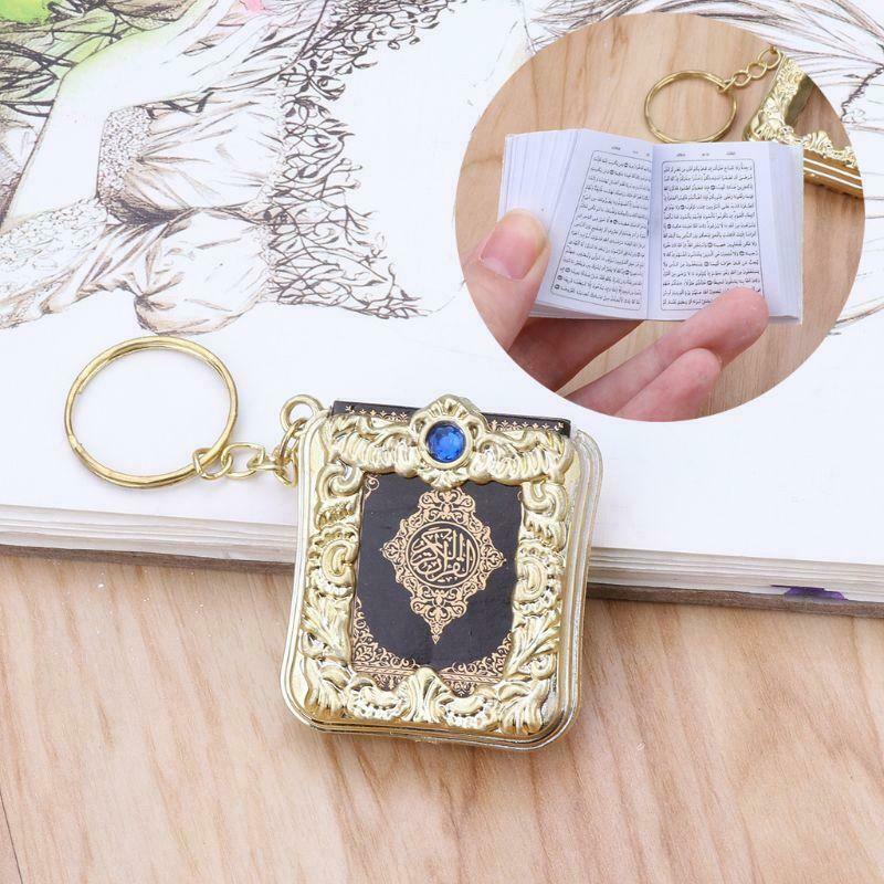 Mini Ark Quran Book Real Paper Can Read Arabic The Koran Keychain Muslim Jewelry