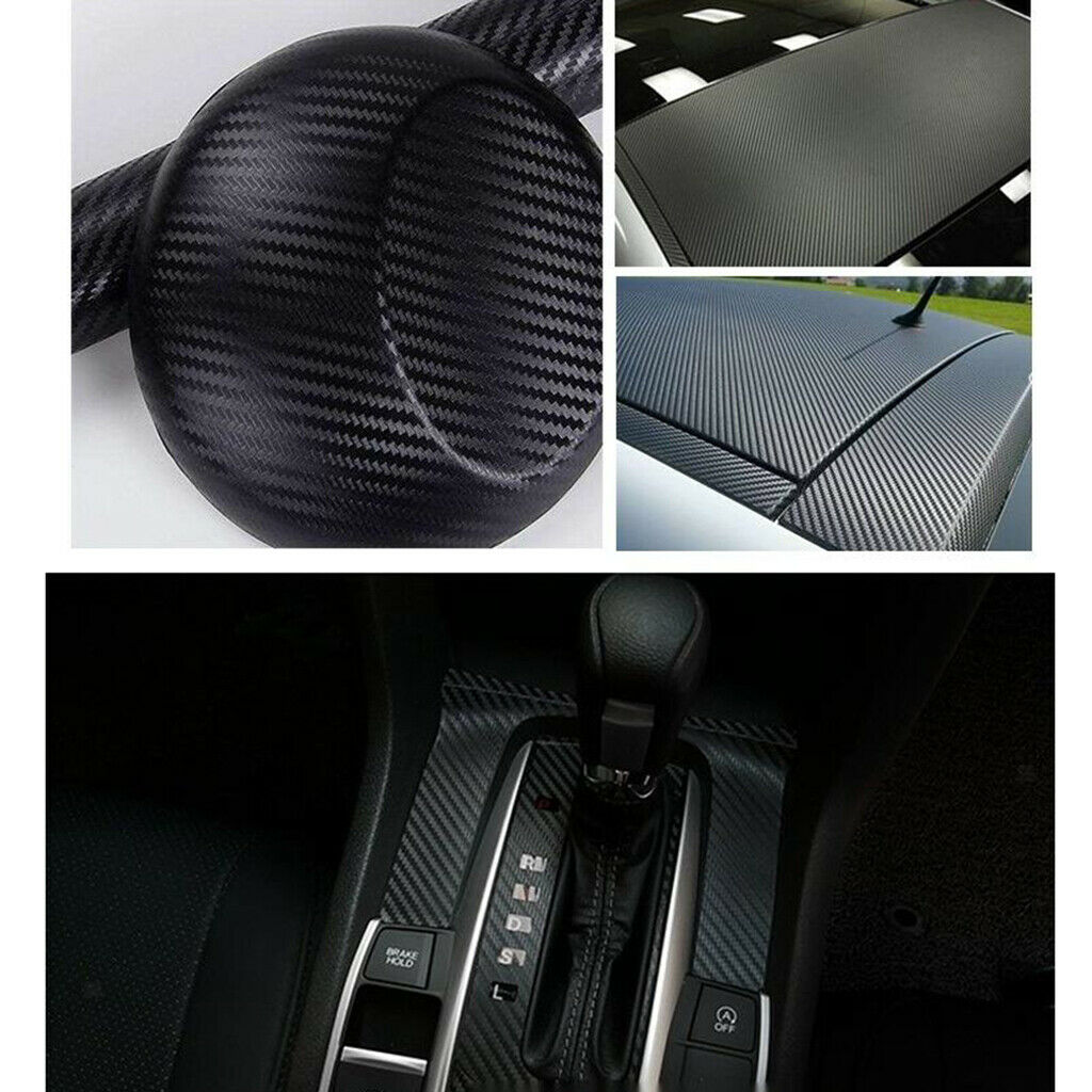 Carbon Fiber Vinyl Film Car Interior Wrap Stickers Decoration 30x150CM 5D