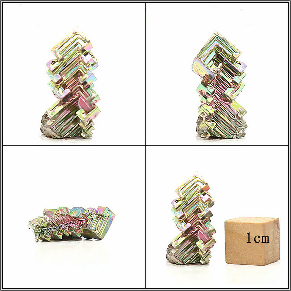Quartz Crystal Rainbow Titanium Bismuth Mineral Cluster Specimen Healing Stone*1