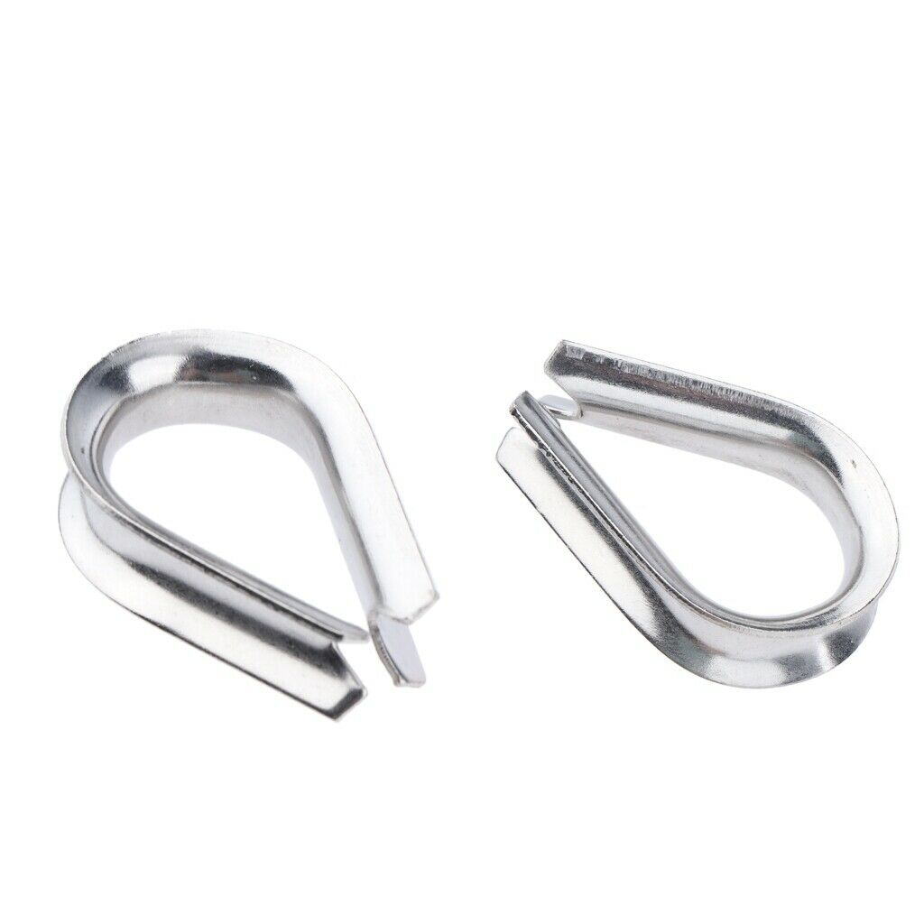 2pcs Stainless Steel Cable Lug Heart For Steel Ropes Lifting And Connecting