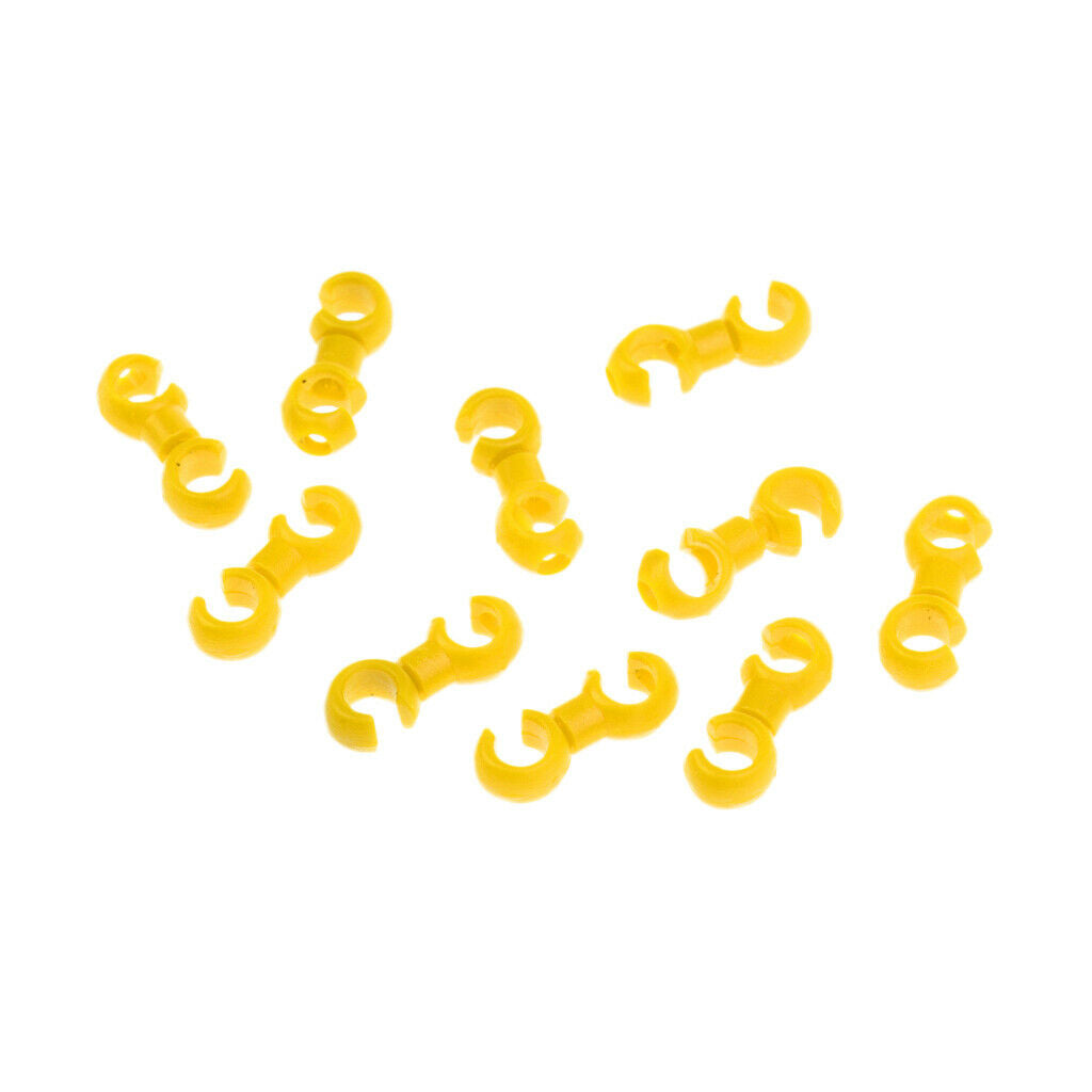 10Pcs Road Bike Brake Cable S Hook Bicycle Housing Tidy Wire Buckle Yellow