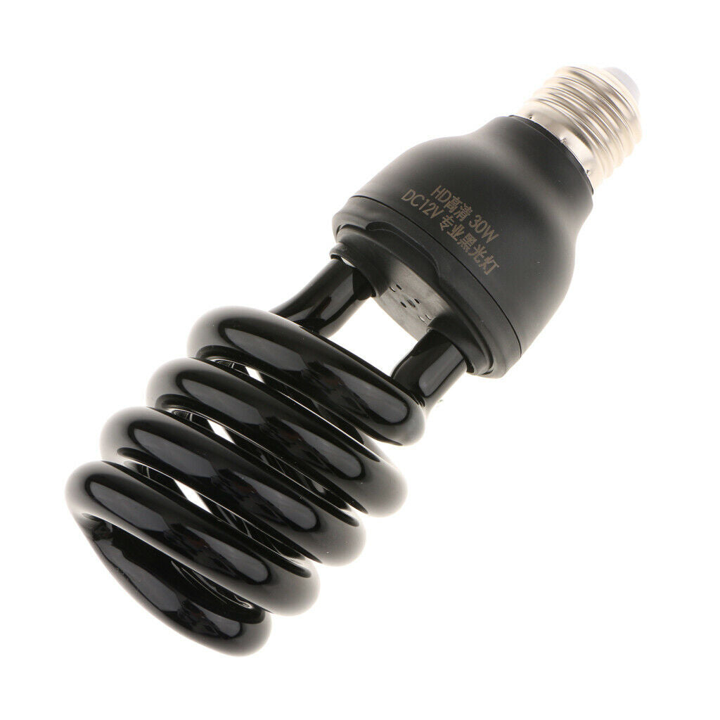 2x 12V Ultraviolet Blacklight Bulb Fluorescent Lightbulb Spiral Type - 30W