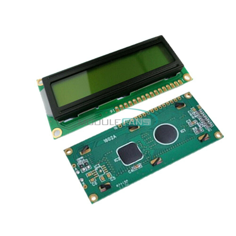 2PCS 16x2 1602 HD44780 Character LCD Display Module Controller Yellow Backlight