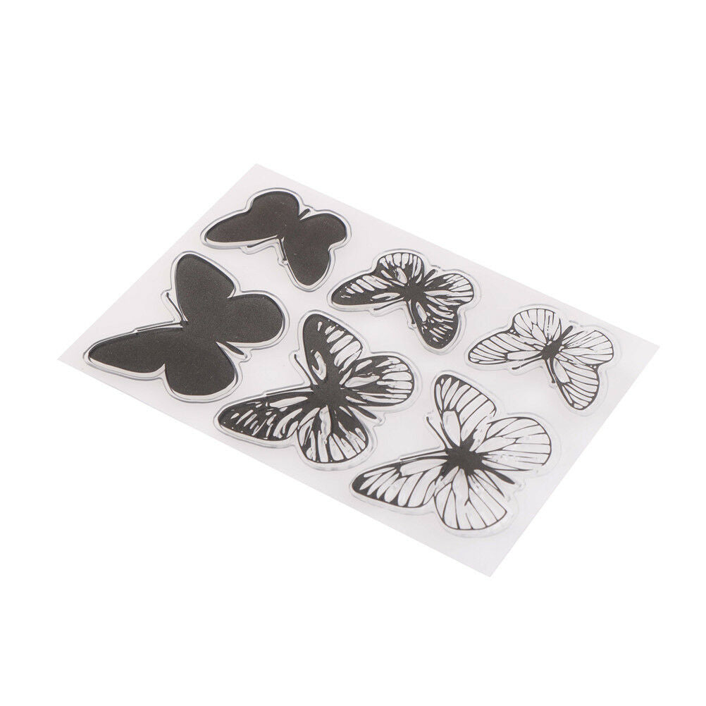 Butterflies Transparent Clear Silicone Stamp for DIY scrapbooking album De.l8
