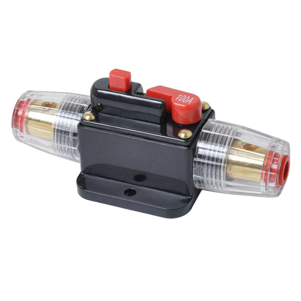 12V-24V DC Stereo Power Switch Manual Reset Switch 100AMP for Car Audio