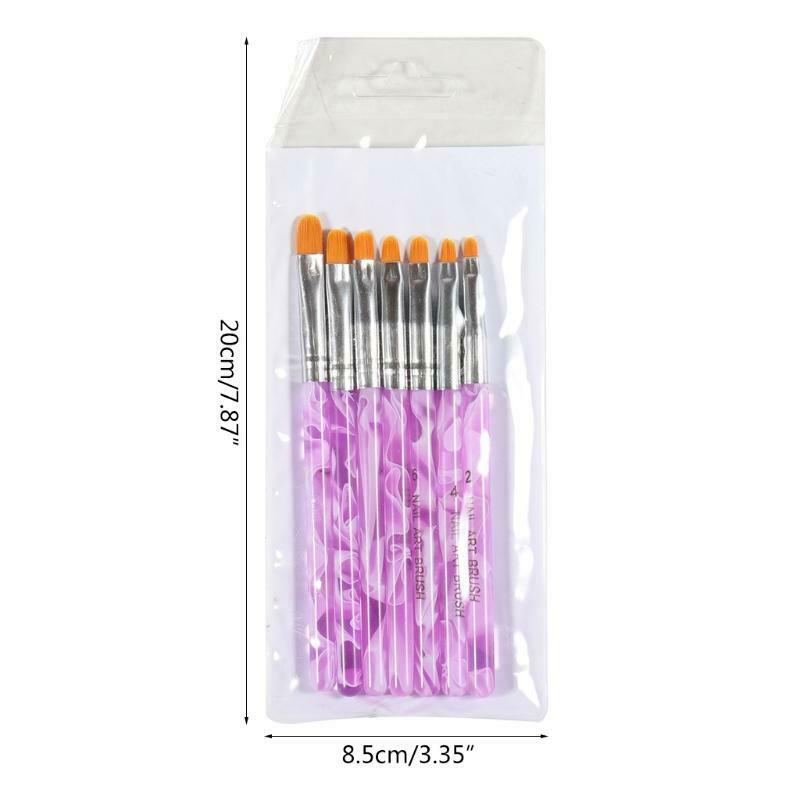 7pcs/set Nail Art Design Gradient Brushes Painting Detailing Liner Manicure Tool