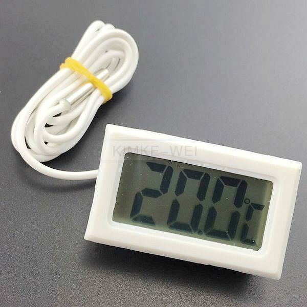 Mini White Digital LCD Thermometer Temperature Meter Probe Sensor New
