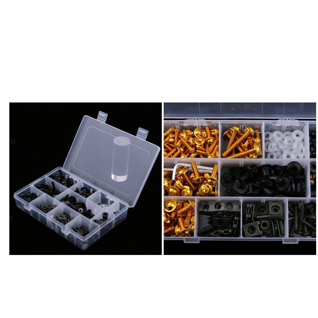 502 Pcs Motorcycle Sportbike Fairing Bolt Fasteners Clip Screws Kit