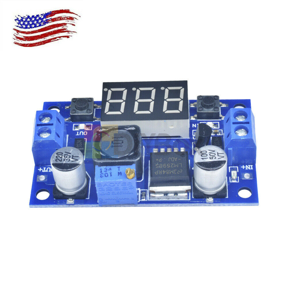 DC-DC LM2596 Power Supply Buck Converter Step-down Module+LED Display Voltmeter