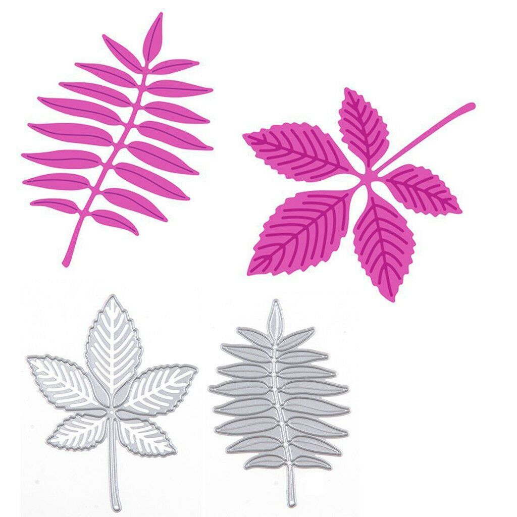 2pcs DIY Cutting Die Stencil Scrapbook Album Paper Card Embossing Craft-Leaf