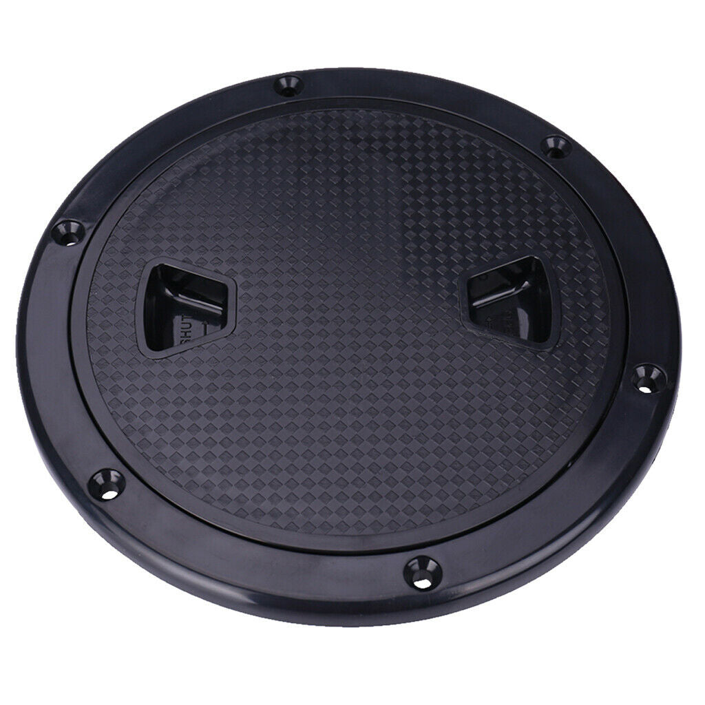 8" 180mm Marine Boat Screw Out Deck Plate Inspection Hatch Access Boat Black