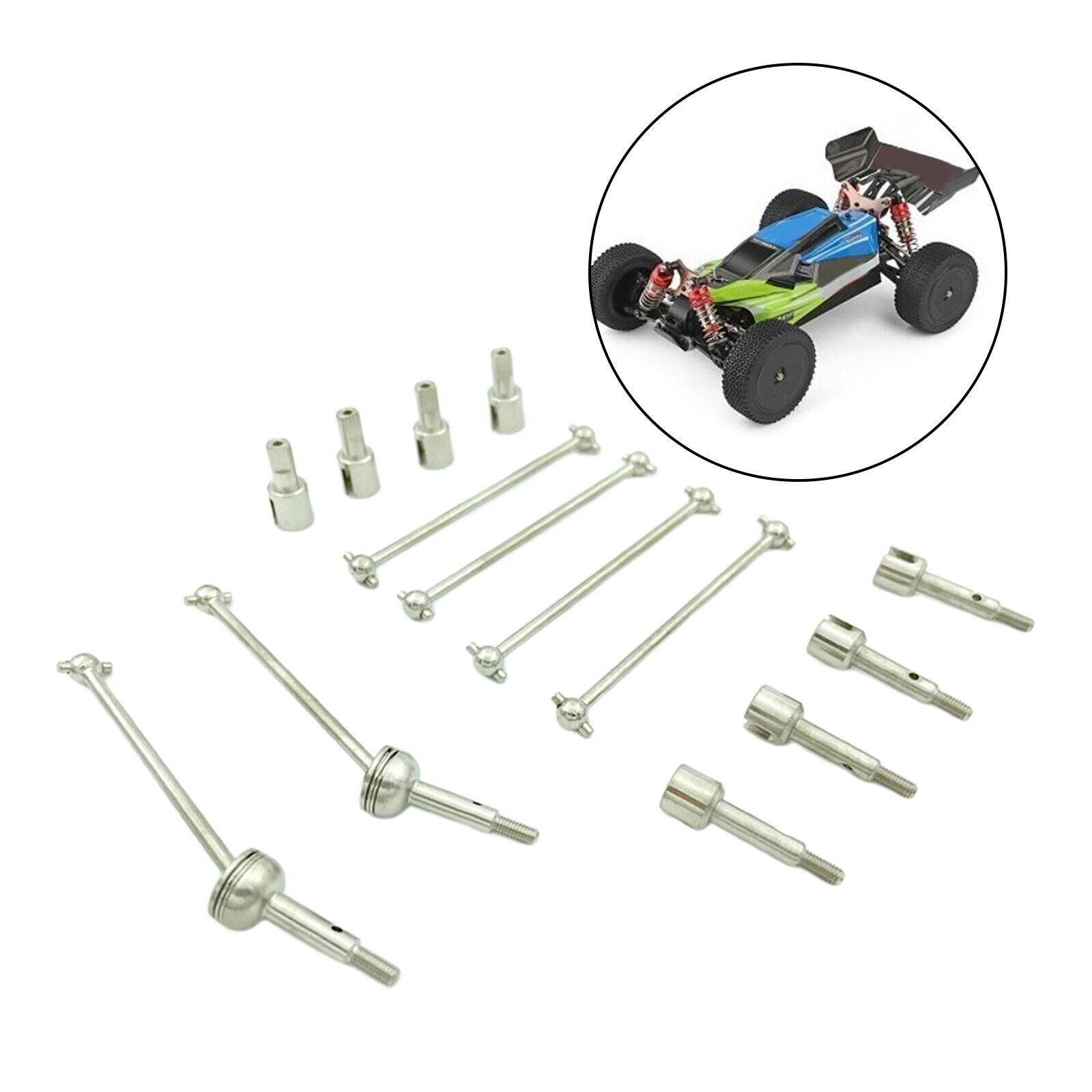 Metal Universal Front Wheel Drive Shaft CVD Dogbone for WLtoys 144001 RC Car