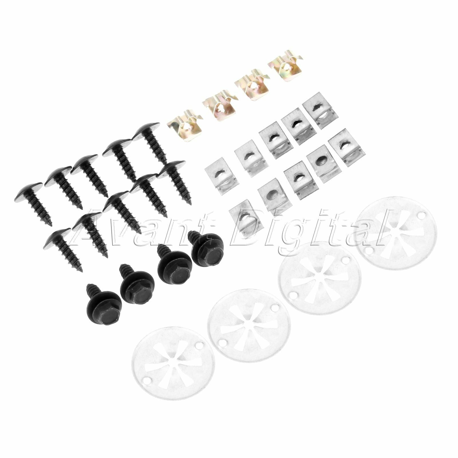 32PC/set of Undertray Cover Clips Screws Engine Bottom Splashguard Shield