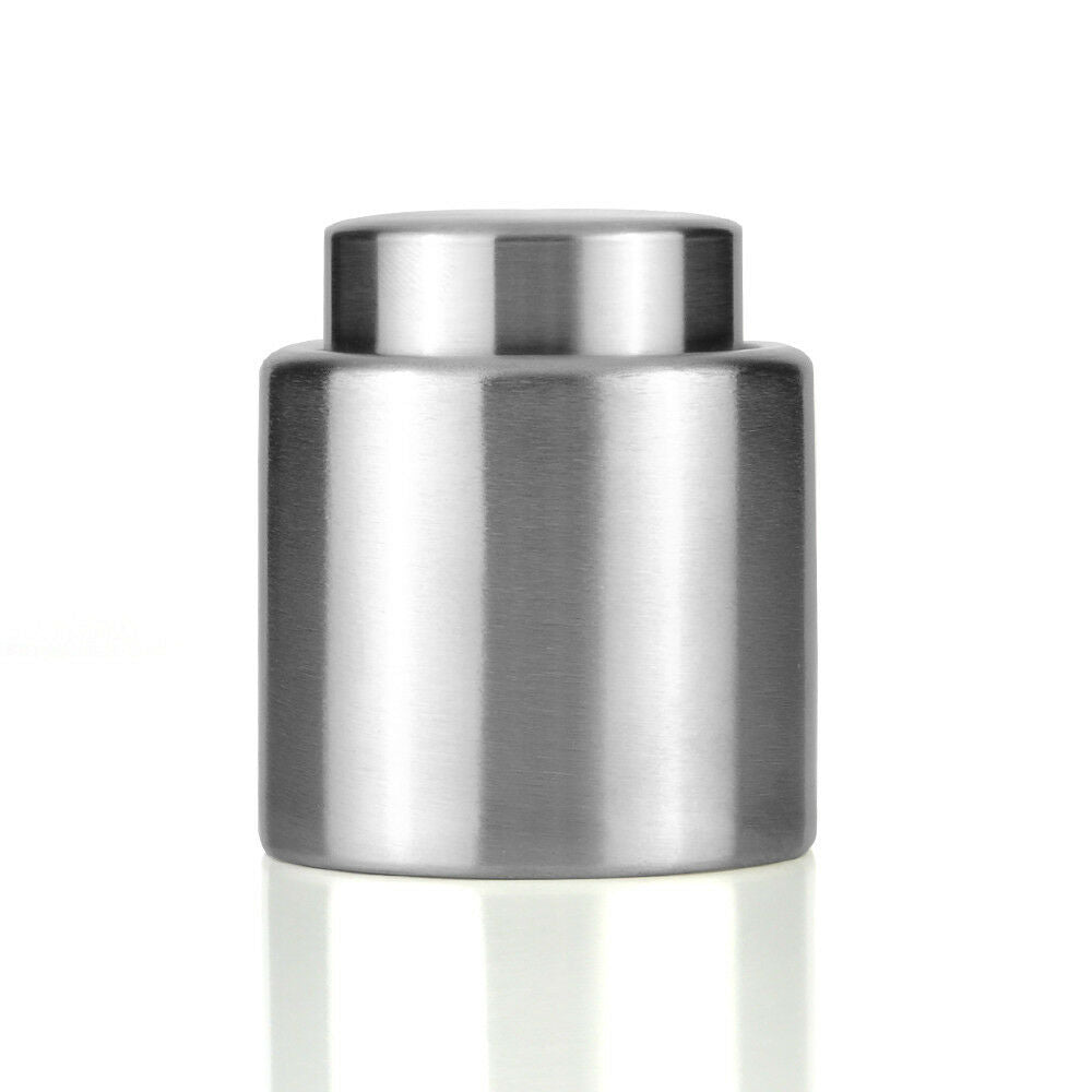 1pc Wine Bottle Stopper Plug Bottle Cap Pump Sealer Handy Stainless Steel Vacuum