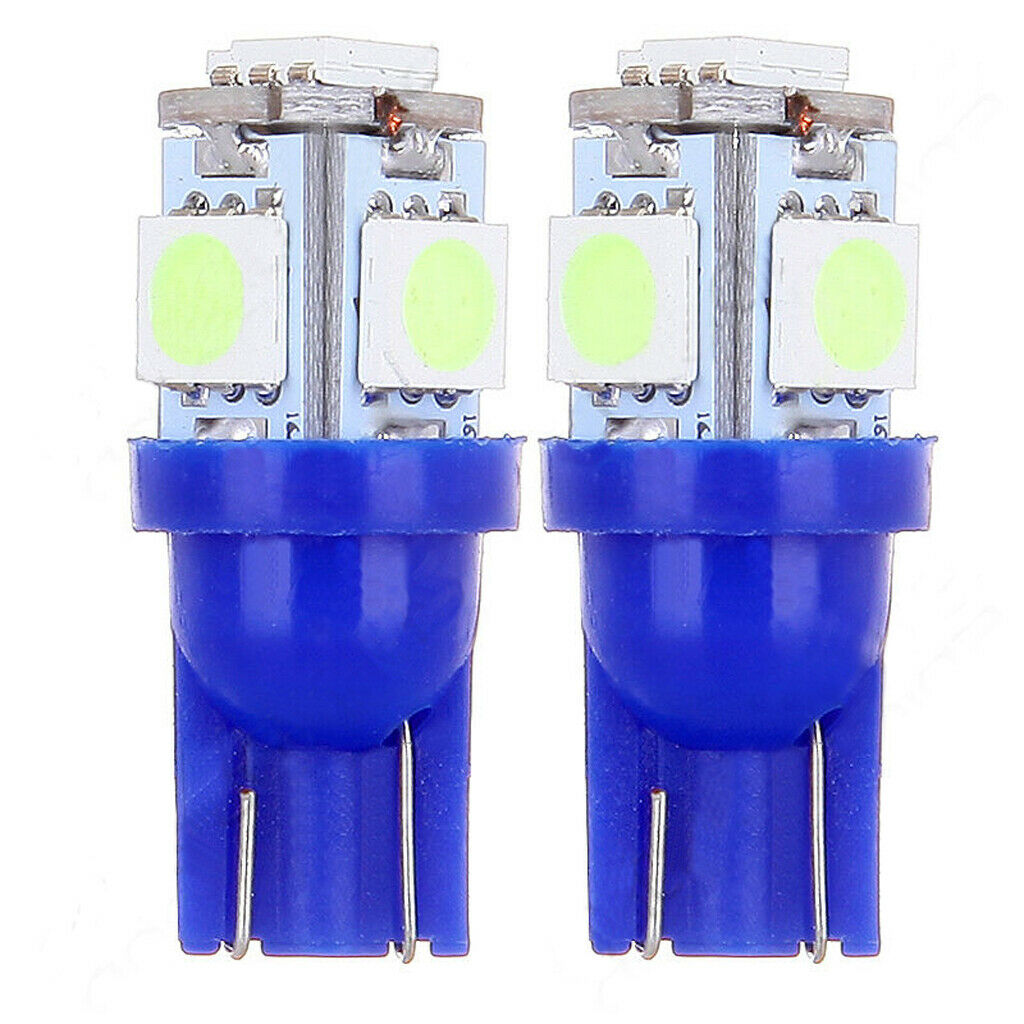 10pcs Ice Blue Canbus Error Free T10 W5W 5SMD 5050 LED Car Dash Wedge Bulbs