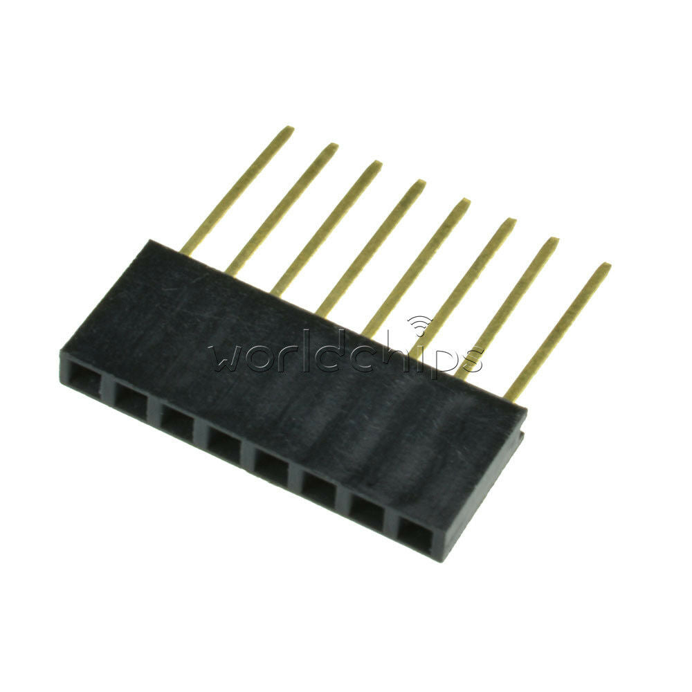 10pcs 2.54mm Pitch 8 Pin Single Row Stackable Shield Female Header for Arduino