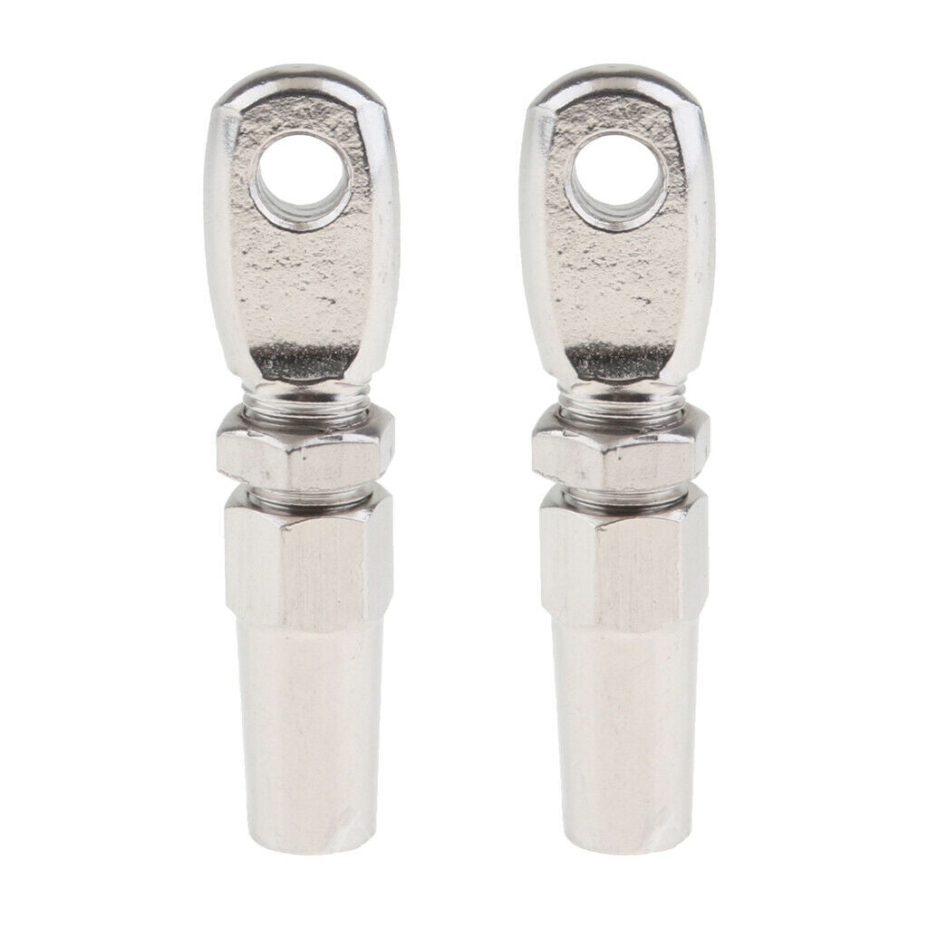 2 Pieces Wire Cable Fitting DIY Fitting Rigging Hardware Eye Rigging for 3mm