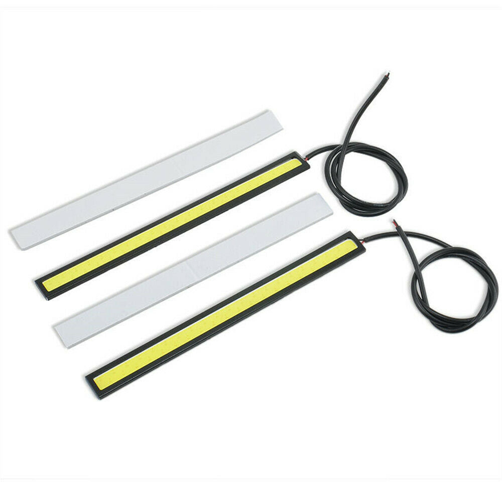 2PCS 12V COB Xenon White 100-LED DRL Daytime Running Light Backup Interior Strip