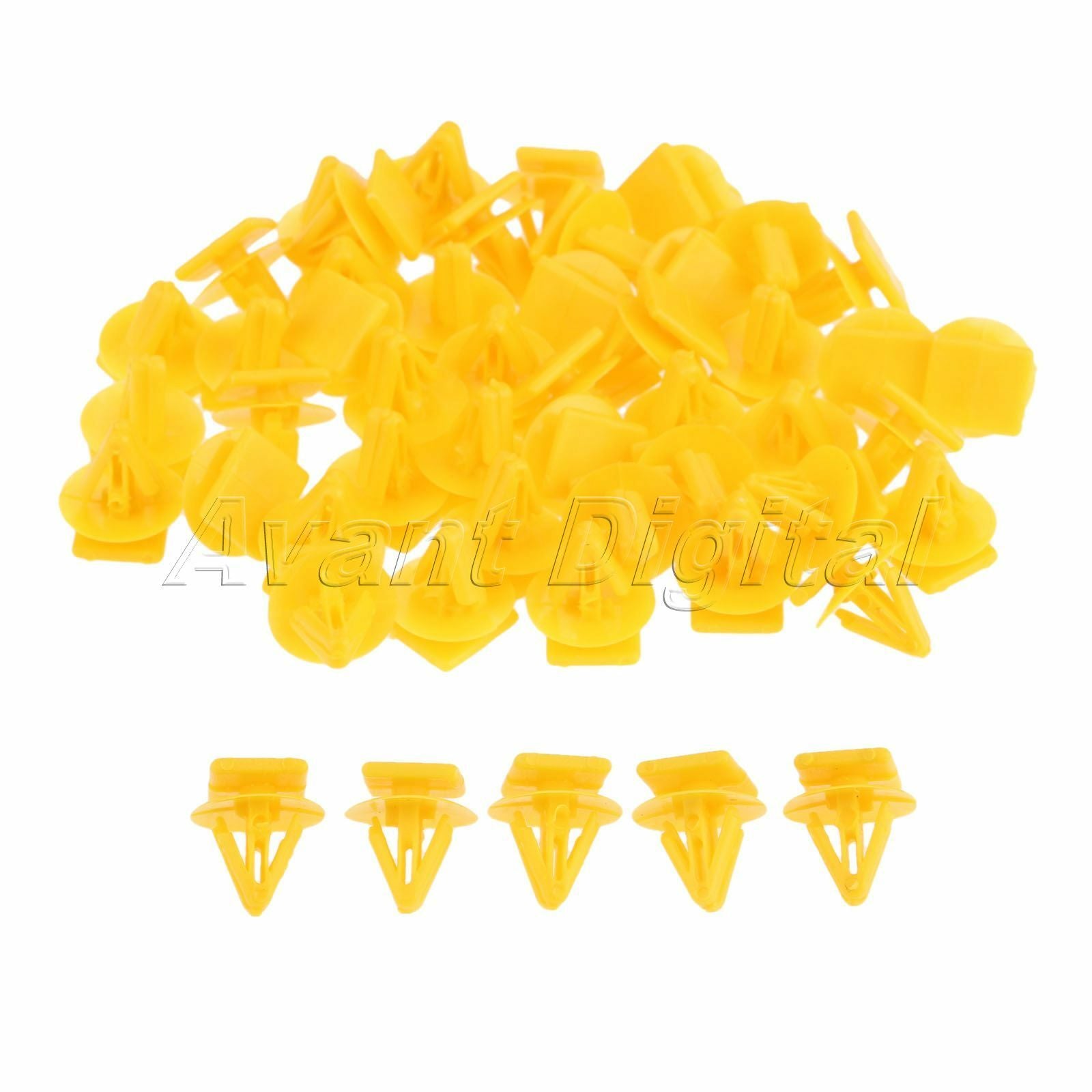 50PC D178 Car Door Plank Fastener Plastic Fixed Clamp Interior Trim Panel Clip