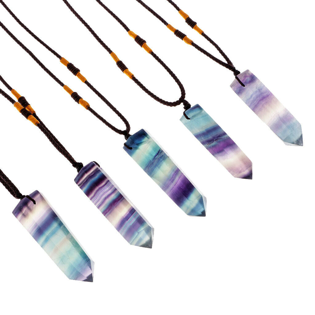 Hexagonal Natural Crystal Pendants Necklace Women Jewelry Gift