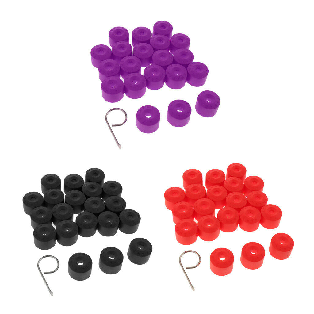 60 Pack 20mm Wheel Nut Bolt TireScrew Dustproof Covers Caps Multicolor with