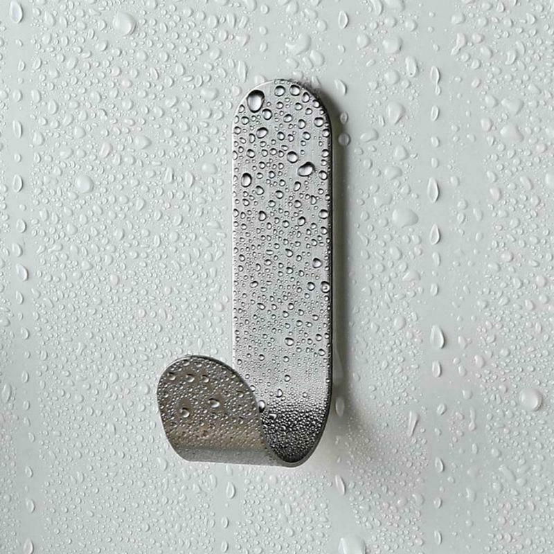 8pcs Self Adhesive Kitchen Bathroom Wall Door Stainless Steel Holder Hanger Hook
