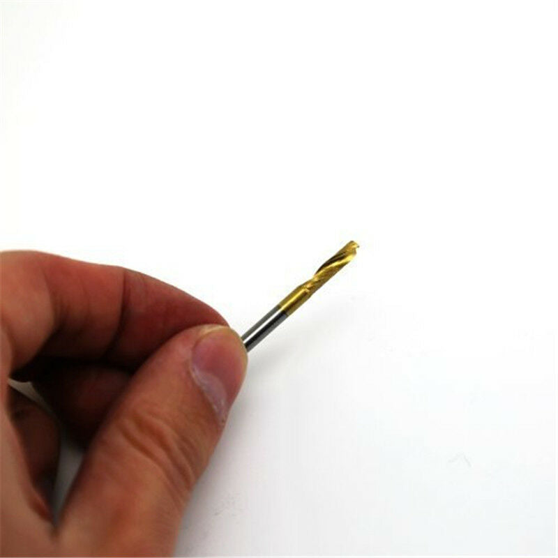 10x 1/8" Titanium N2 Coated Carbide CNC Router Bits Single One Flute Tools 12mm