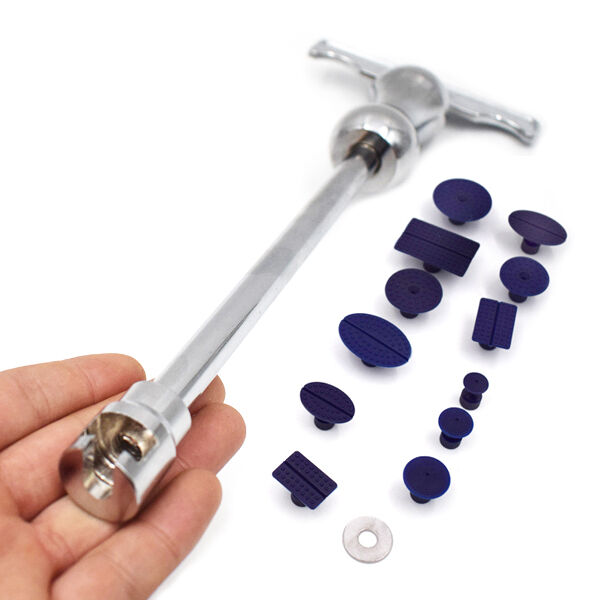 Car Body Paintless Dent Repair Removal Tool Kit Puller Lifter T-Bar with 12 Tabs