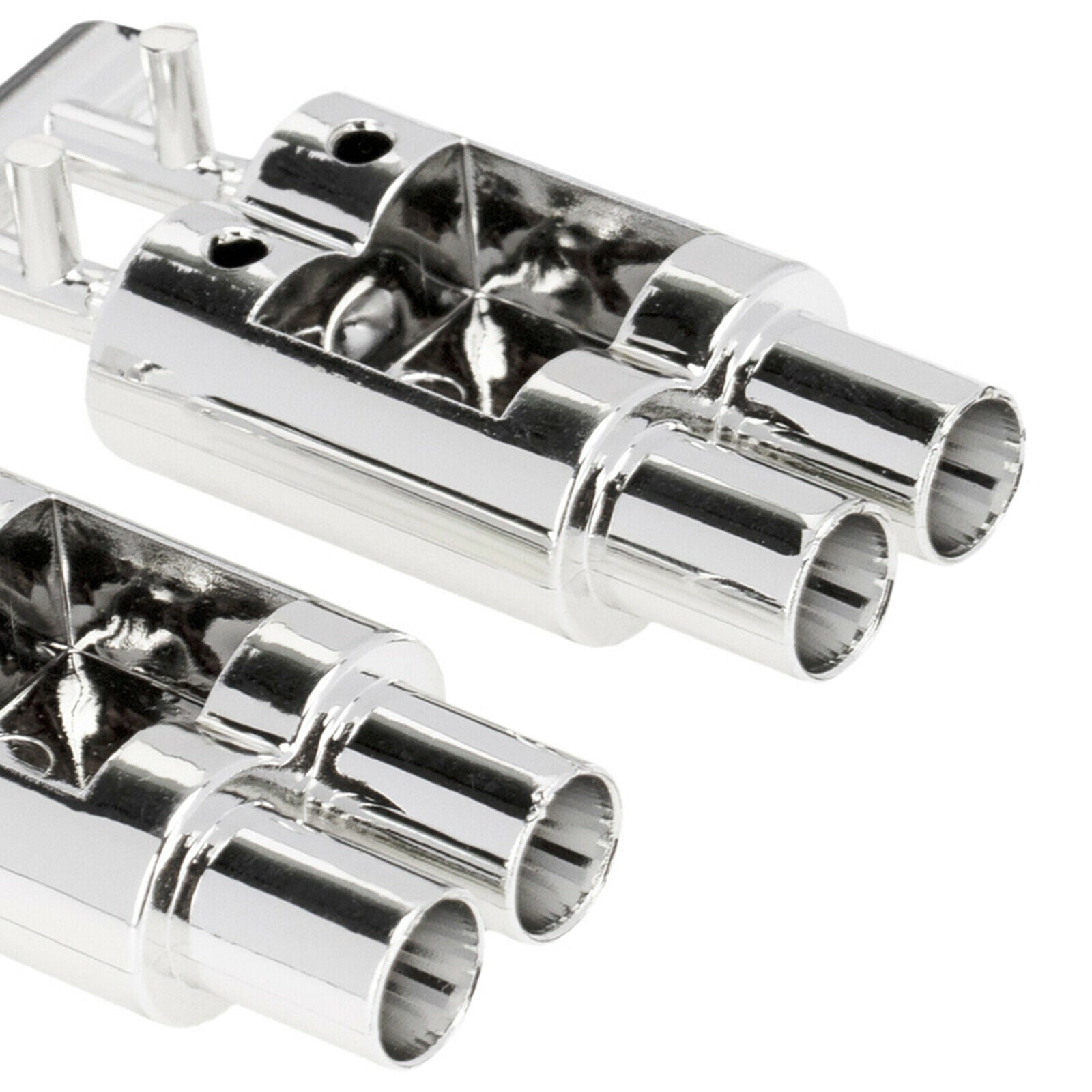Plastic Dual-Outlet Exhaust Pipe Set for 1/10 RC Car Decoration Accessories