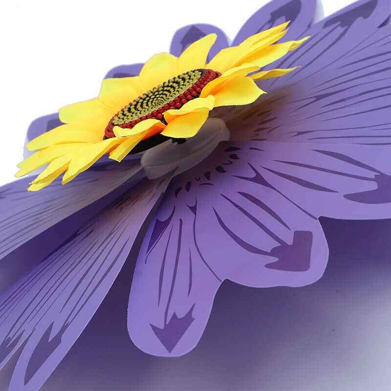 Double Layer Sunflower Windmill Wind Spinner Kids Toys Yard Garden Decora.l8
