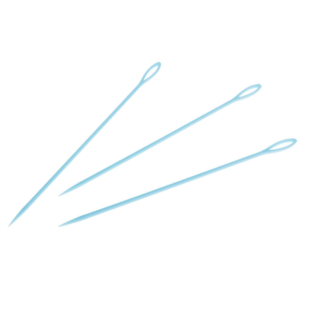 9 x Colorful Plastic Darning Threading Weaving Sewing Needles for Kids Craft
