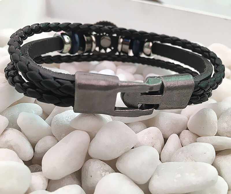 Fashion PU Retro Infinity Charm Wrap Men Women Bracelet Jewelry Punk Style Lt