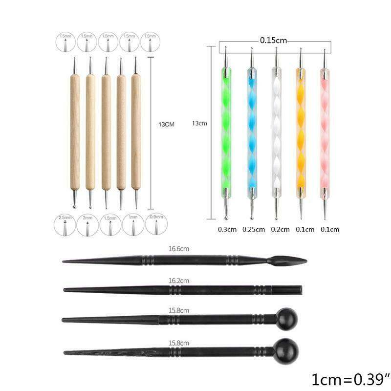 14Pcs Polymer Clay Modeling Sculpting Tools Set Dotting Pen Pottery Indentation