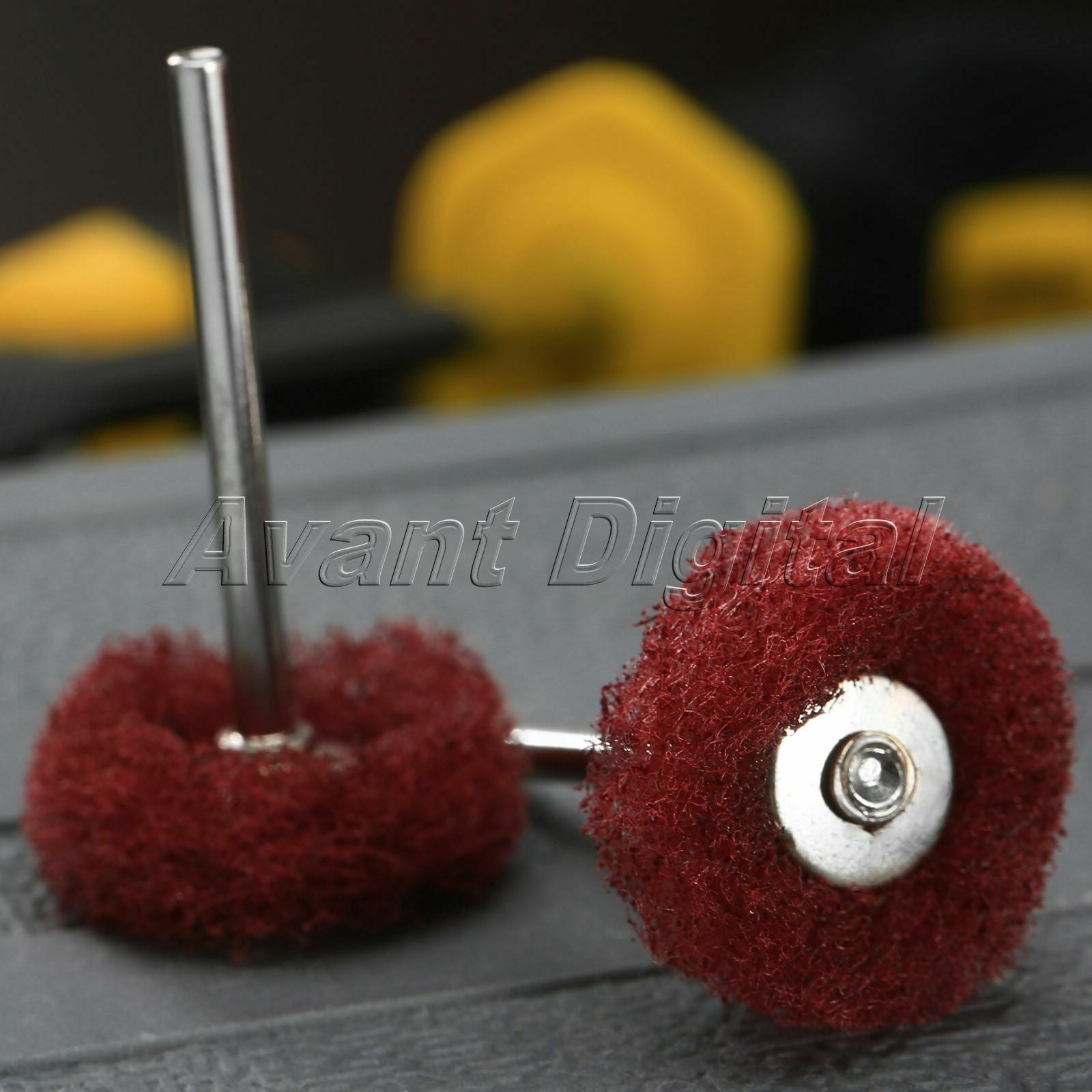 10X Scouring Pad Polishing Buffing Shank Wheels For Grinder Power Rotary Red
