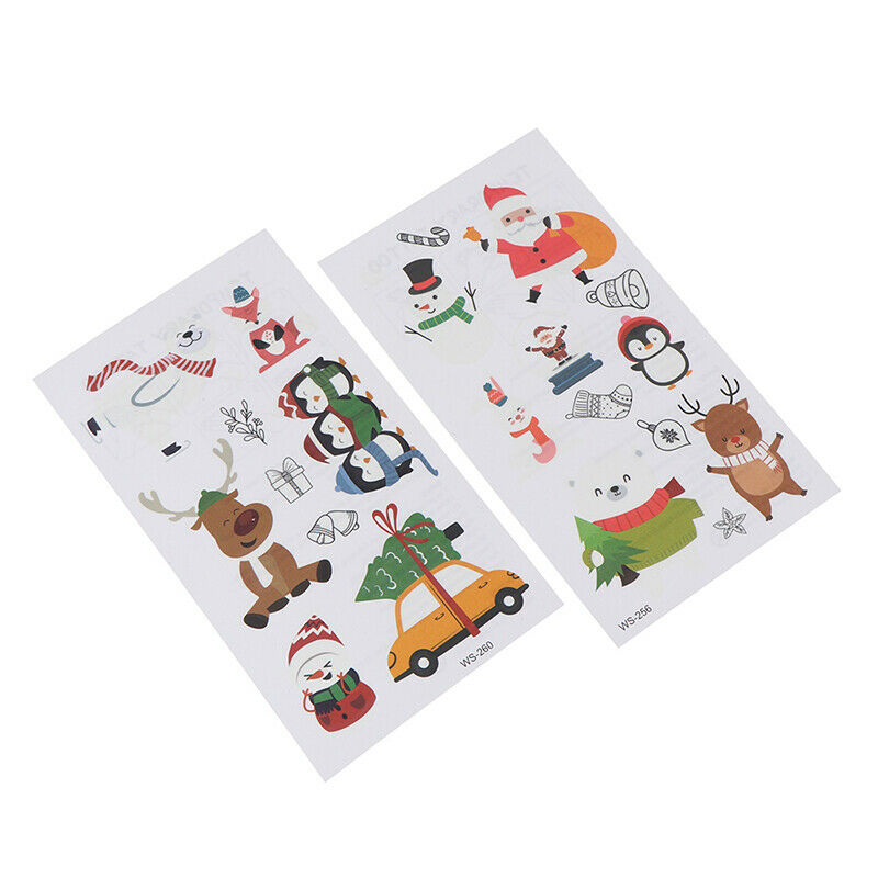 10Pcs Luminous Temporary Tattoo Stickers Christmas Carnival Party DecorationBDD