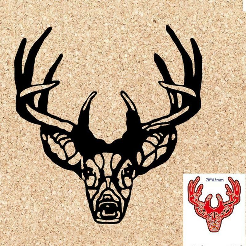 Deer Head Metal Cutting Dies Stencil DIY Scrapbooking Album Paper Card Template