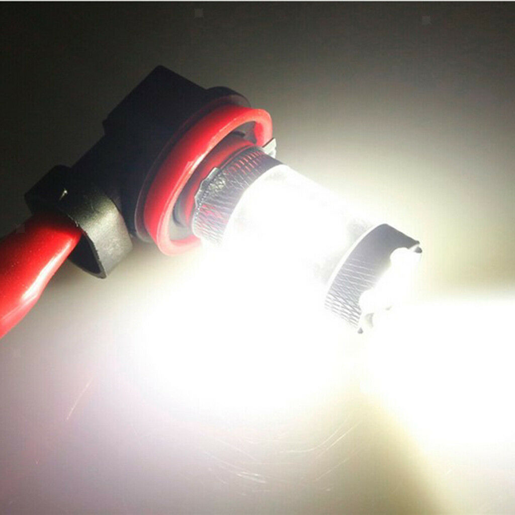 2x H8 H11 16 LED 80W 6500K Power Fog Light Bulbs - Cool White